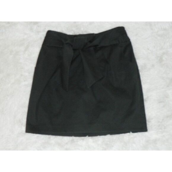 Cynthia Cynthia Steffe Skirt Black Front Tie Bow Mini Skirt Size 10 - Picture 2 of 8